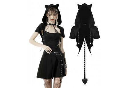 Cat Tail Cape with Oversized Hood