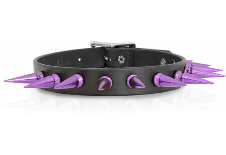 Rivithead Purple Spiked Leather Choker
